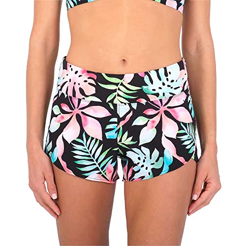 Hurley Damen 2.5' Soft Waist Boardshort Board-Shorts, Tropix Schwarz, M Hurley Damen 2.5' Soft Waist Boardshort Board-Shorts, Tropix Schwarz, M von Hurley