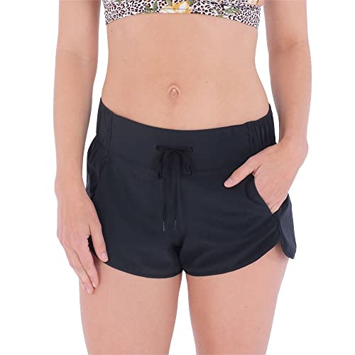 Hurley Damen Aquas Solid 2.5' Boardshort Board-Shorts, schwarz, M von Hurley