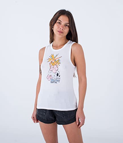 Hurley Damen Birdies Muscle Tee Tshirt, weiß, M von Hurley