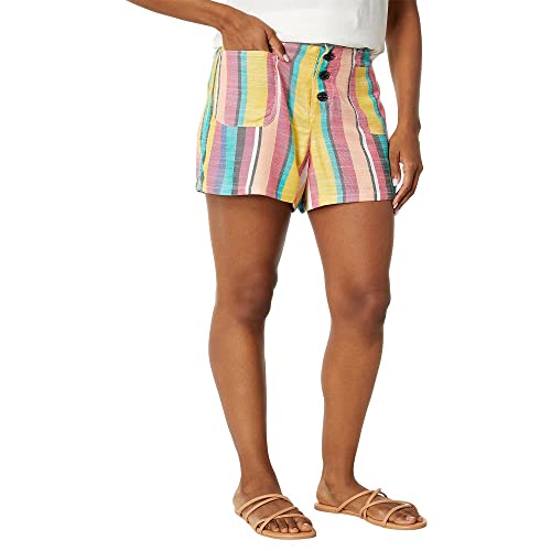Hurley Damen Button Front Bermuda Shorts, Römische Streifen, S Hurley Damen Button Front Bermuda Shorts, Römische Streifen, S von Hurley