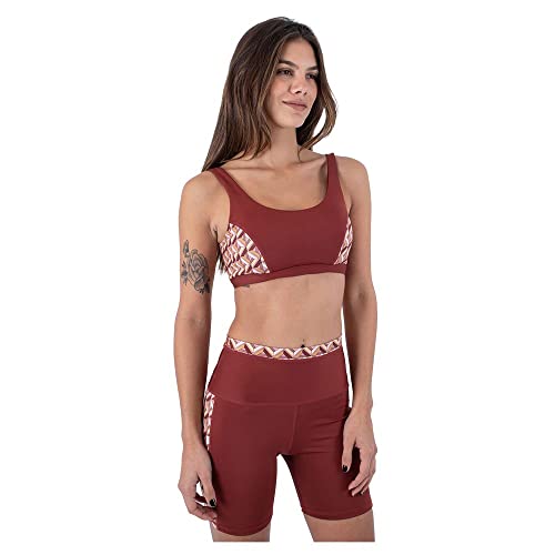 Hurley Damen City Block Scoop Neck Sports BH Tshirt, Chili, XS Hurley Damen City Block Scoop Neck Sports BH Tshirt, Chili, XS von Hurley