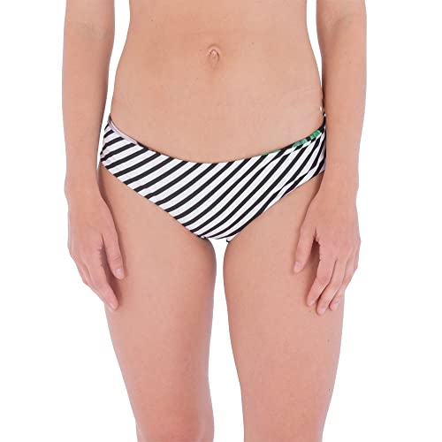 Hurley Damen Flora Revo Cheeky Hipster Bikini Bottoms, Creme, XS von Hurley