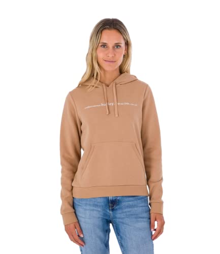 Hurley Damen Gefüttertes Kapuzen-Fleece Kapuzenpullover, beige, S von Hurley