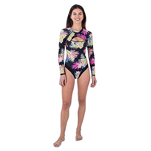 Hurley Damen Hana Cross Yoke Surfsuit Einteiliger Badeanzug, Black, L Hurley Damen Hana Cross Yoke Surfsuit Einteiliger Badeanzug, Black, L von Hurley