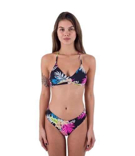 Hurley Damen Hana verstellbares Bikinioberteil, Black, M von Hurley