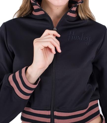 Hurley Damen Kurze Trainingsjacke Jacke, Schwarz, L von Hurley