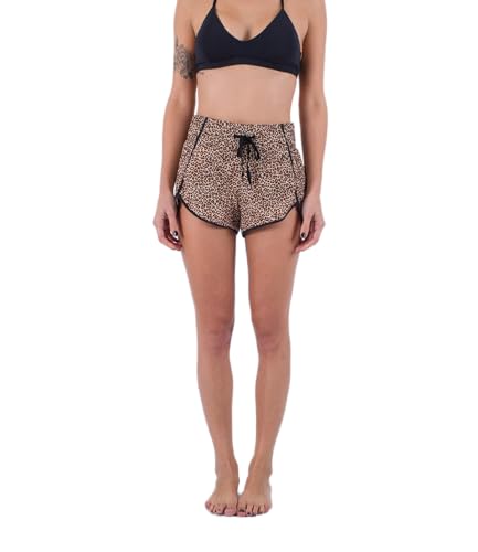 Hurley Damen Leopard Aquas 2.5' Boardshort Badeanzug, Brown Sugar, XS von Hurley