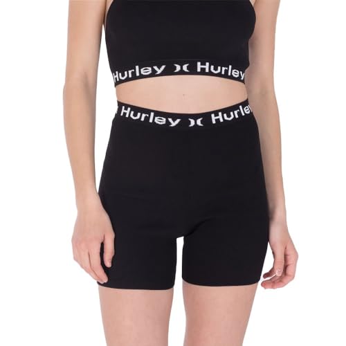 Hurley Damen OAO Text Active Bermuda Shorts, schwarz, M Hurley Damen OAO Text Active Bermuda Shorts, schwarz, M von Hurley