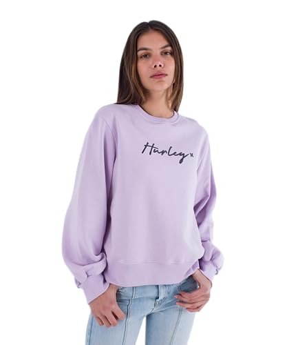 Hurley Damen Oceancare O&o Script Crew Pullover Sweater, Orchideenblüte, S von Hurley