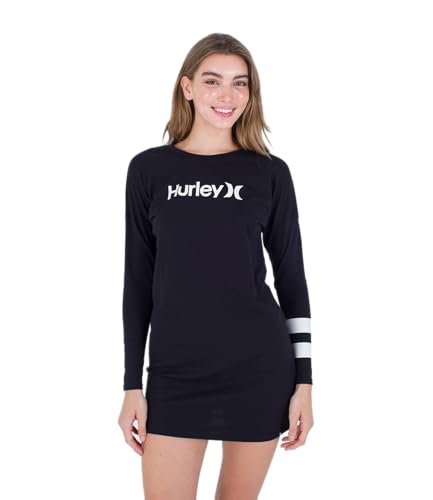 Hurley Damen Oceancare O&o T-Shirt Ls Kleid, Schwarz, S Hurley Damen Oceancare O&o T-Shirt Ls Kleid, Schwarz, S von Hurley