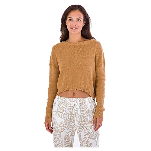 Hurley Damen Overlap Back Sweater Sweatshirt, Eiskaffee, S Hurley Damen Overlap Back Sweater Sweatshirt, Eiskaffee, S von Hurley