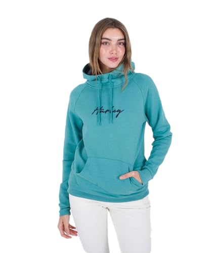 Hurley Damen Script-Logo Kapuzen-Sweatshirt, grün, XS Hurley Damen Script-Logo Kapuzen-Sweatshirt, grün, XS von Hurley