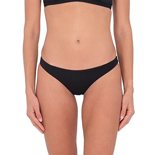 Hurley Damen Solid Moderate Bikini Bottoms, schwarz, XS Hurley Damen Solid Moderate Bikini Bottoms, schwarz, XS von Hurley
