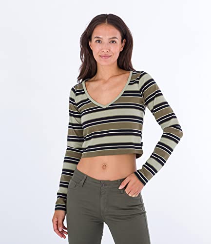 Hurley Damen Sophie Fitte Tee T-Shirt, Verschiedene Streifen, M Hurley Damen Sophie Fitte Tee T-Shirt, Verschiedene Streifen, M von Hurley