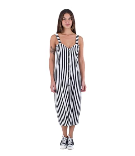 Hurley Damen Vera Button Up Kleid Dress, Streifen, M Hurley Damen Vera Button Up Kleid Dress, Streifen, M von Hurley