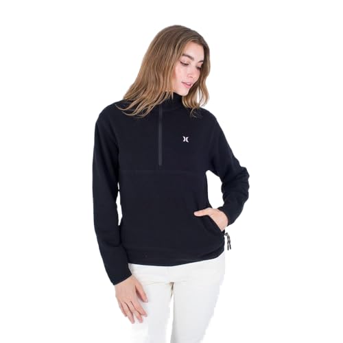 Hurley Damen W Explore Half Zip Pullover Sweater, Schwarz, XS Hurley Damen W Explore Half Zip Pullover Sweater, Schwarz, XS von Hurley