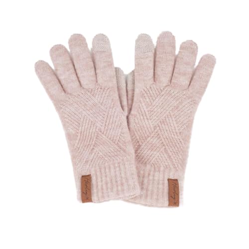 Hurley Damen W Gewebte Strickhandschuhe Handschuhe für kaltes Wetter, Hellbeige, Einheitsgröße von Hurley