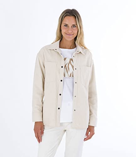 Hurley Damen W Oceancare Corduroy Overshirt Shirt, Marshmallow, M Hurley Damen W Oceancare Corduroy Overshirt Shirt, Marshmallow, M von Hurley