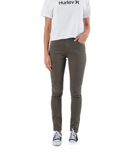 Hurley Damen W Oceancare Mary Denim Hose mit hoher Taille Freizeithose, Olive Night, 28 Hurley Damen W Oceancare Mary Denim Hose mit hoher Taille Freizeithose, Olive Night, 28 von Hurley