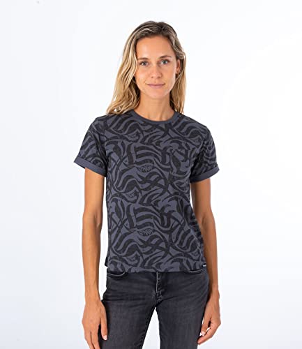 Hurley Damen W Ocencare Full Print SS Pocket Tee T-Shirt, schwarz, XS Hurley Damen W Ocencare Full Print SS Pocket Tee T-Shirt, schwarz, XS von Hurley