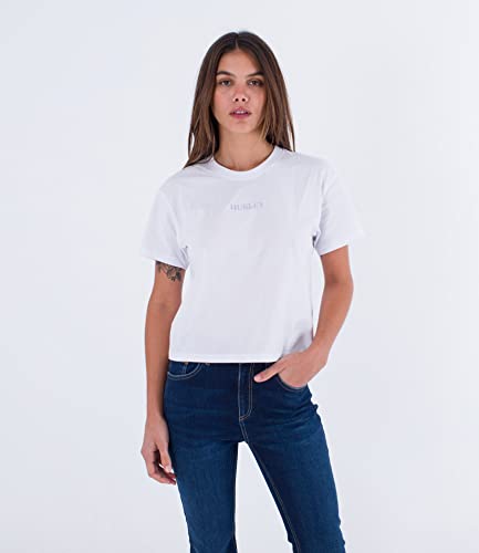 Hurley Damen Wave Tee Tshirt, Blanco, L Hurley Damen Wave Tee Tshirt, Blanco, L von Hurley