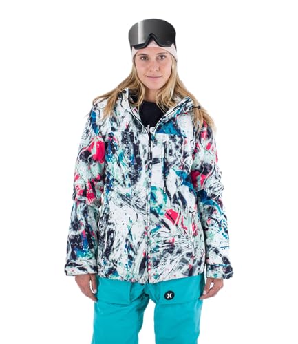 Hurley Damen Waverunner 3 m Schneejacke Jacke, Mehrfarbig, M von Hurley