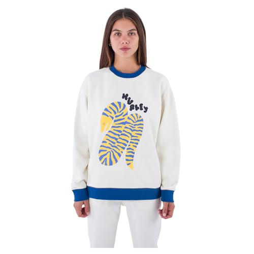 Hurley Damen Yoko Crew Sweatshirt, Marshmallow, XS Hurley Damen Yoko Crew Sweatshirt, Marshmallow, XS von Hurley