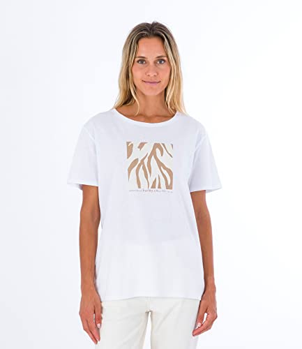 Hurley Damen Zebra Tee T-Shirt, weiß, L von Hurley