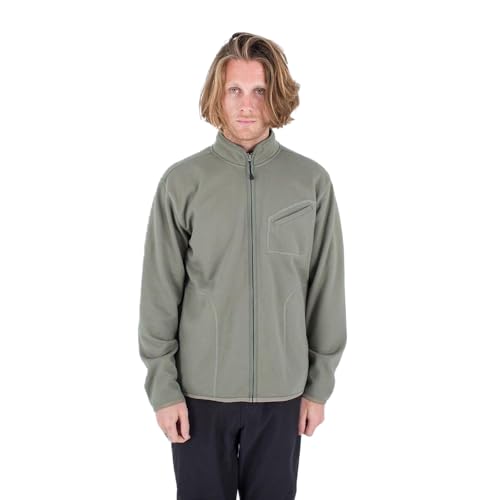 Hurley Herren Bondi Heat Fleece Mockneck Zip Pullover Sweater, Army, M von Hurley