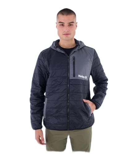 Hurley Herren Carrick Jacke, schwarz, L von Hurley