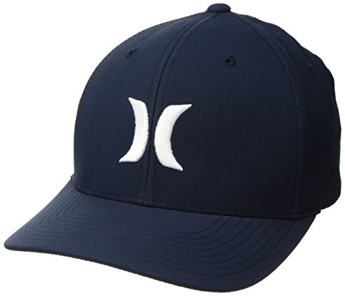 Hurley Herren Dri-fit One & Only Flexfit Baseball Cap Baseballkappe, Obsidian//Weiß, S-M von Hurley