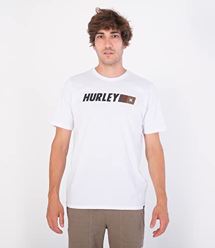 Hurley Herren Evd Exp Zoomer Tee Ss T-Shirt, weiß, S von Hurley