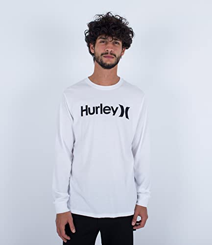 Hurley Herren Evd OAO Solid Ls Tshirt, weiß, M von Hurley