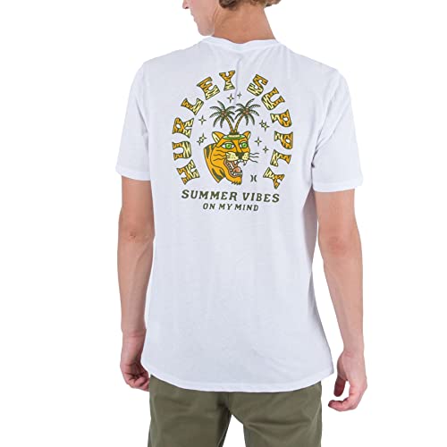 Hurley Herren Evd Summer Vibes Ss T-Shirt, weiß, S Hurley Herren Evd Summer Vibes Ss T-Shirt, weiß, S von Hurley
