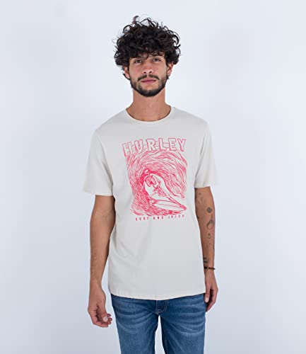 Hurley Herren Evd Surf Skelly S/S Tshirt, Knochenfarben, L Hurley Herren Evd Surf Skelly S/S Tshirt, Knochenfarben, L von Hurley