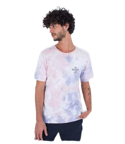 Hurley Herren Evd Tie Dye Bottmos Up S/S Tshirt, Flamingo, L von Hurley