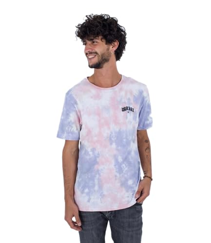 Hurley Herren Evd Tie Dye Groove S/S Tshirt, Flamingo, M von Hurley