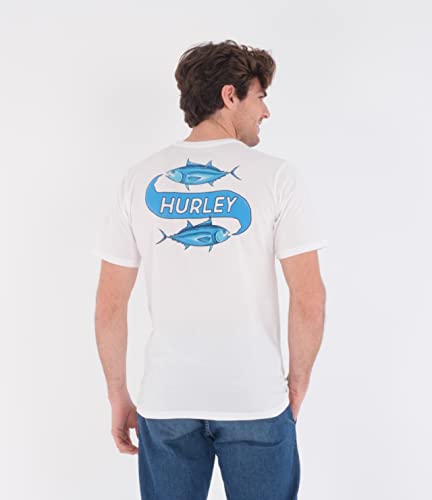 Hurley Herren Evd Wash Mr Fishy Tee Ss T-Shirt, weiß, M Hurley Herren Evd Wash Mr Fishy Tee Ss T-Shirt, weiß, M von Hurley