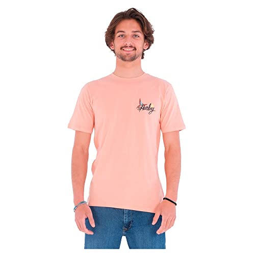 Hurley Herren Evd Wash Parrot Bay Tee Ss T-Shirt, Rosa Quest, XL von Hurley