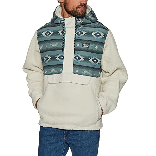 Hurley Herren Evergreen Burrito Anorak Sweatshirt, Knochenfarben, M von Hurley