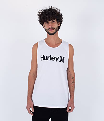 Hurley Herren Everyday One and Only Solid Tank Tshirt, weiß, M von Hurley