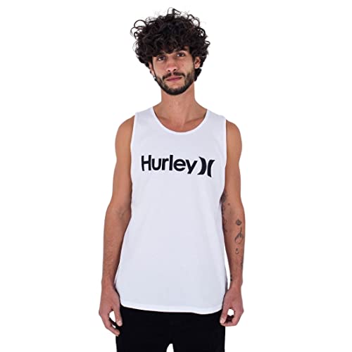 Hurley Herren Everyday One and Only Solid Tank Tshirt, weiß, S von Hurley