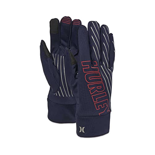 Hurley Herren Fastlane Running Cold Weather Gloves, Marineblau, L/XL von Hurley