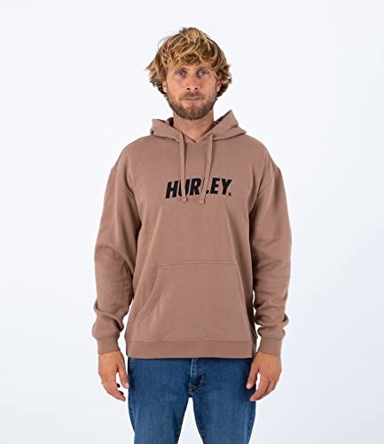 Hurley Herren Fastlane Solid Po Fleece Sweatshirt, Taupe, S von Hurley