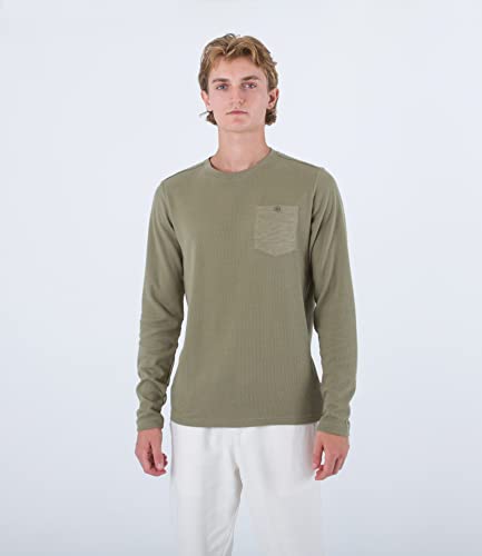 Hurley Herren Felton Thermal Crew Ls T-Shirt, Army, S Hurley Herren Felton Thermal Crew Ls T-Shirt, Army, S von Hurley
