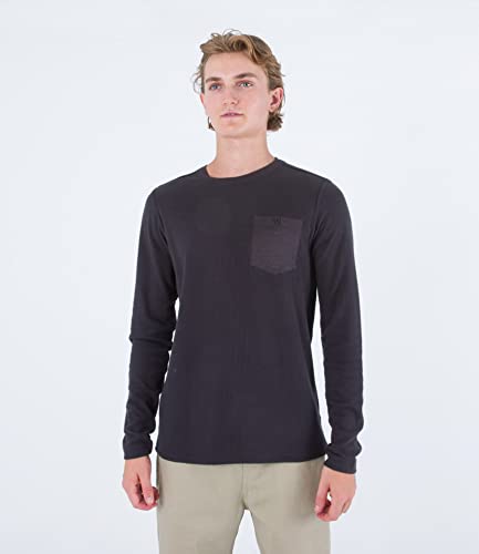 Hurley Herren Felton Thermal Crew Ls T-Shirt, schwarz, S Hurley Herren Felton Thermal Crew Ls T-Shirt, schwarz, S von Hurley