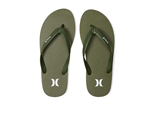 Hurley Herren Icon Solid Sandalen Flipflop, Olive, 41 EU von Hurley