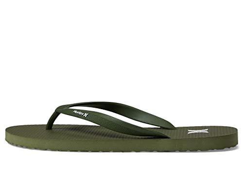 Hurley Herren Icon Solid Sandalen Flipflop, Olive, 46 EU von Hurley