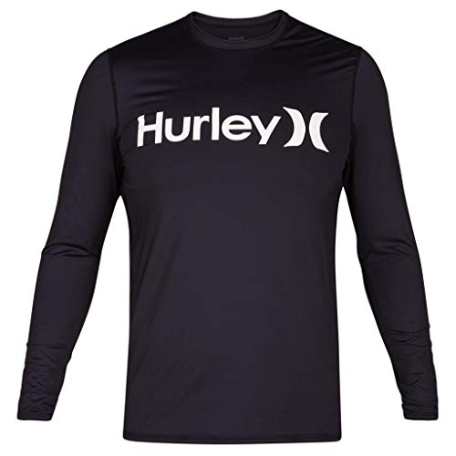 Hurley Herren Lycra und Rashguard M ONE&ONLY SURF Shirt L/S, Black, XXL, 894629 von Hurley