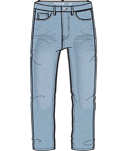 Hurley Herren M Cyrus Oceancare Denim Hose Freizeithose, Ligth Denim22 (LDN), 32 von Hurley